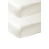 Meyco Fitted Sheet Jersey 2 PACK 50x90cm Offwhite