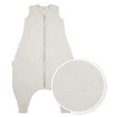 Meyco Sleeping bag 104 cm jumper lined interlock jersey Slub Greige