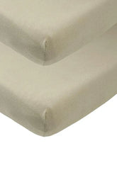 Meyco - Meyco Baby Fitted Sheet 2-Pack for Co-Sleeper - Uni Taupe (50x90cm) - Mari Kali Stores Cyprus