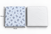 Mk Collection Baby Square 70x70cm fitted sheets, Winter flannel 2 pcs