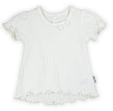 BamarNicol - Bamar Nicol Ribbed blouse short sleeve girls cream LEA - Mari Kali Stores Cyprus