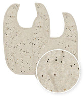 Meyco Bib With Press Stud 2-Pack Rib Mini Spot - Sand Melange - Mari Kali Stores Cyprus