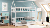 MebleWrobel - MebleWrobel Bunk Bed Cottage House 190X90 White - Mari Kali Stores Cyprus