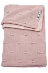 Meyco - Crib Blanket Velvet Knots - Pink - Mari Kali Stores Cyprus