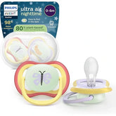 Philips Avent ultra air nighttime soothers 0-6m Boy x 2