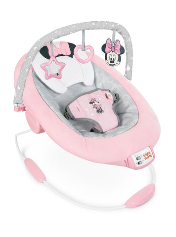 Bright Starts Disney Baby Minnie Mouse Rosy Skies Pink Baby Bouncer Infant Seat