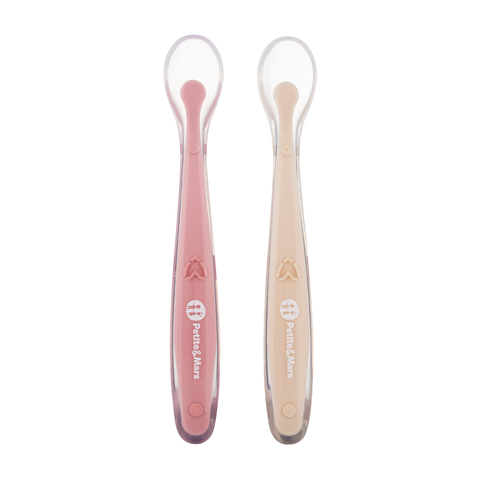 Petite&Mars  Silicone spoons with case set 2 pcs 6m+