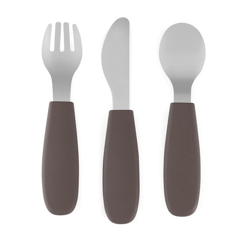 Stainless steel cutlery set with silicone handle Take&Match 12m+