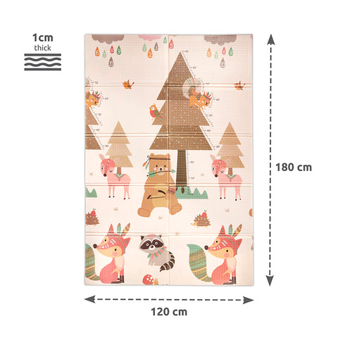 Double sided Children Playmat Beige 120x180cm Foldable