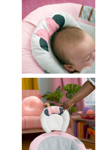 Bright Starts Disney Baby Minnie Mouse Rosy Skies Pink Baby Bouncer Infant Seat