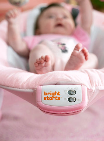 Bright Starts Disney Baby Minnie Mouse Rosy Skies Pink Baby Bouncer Infant Seat