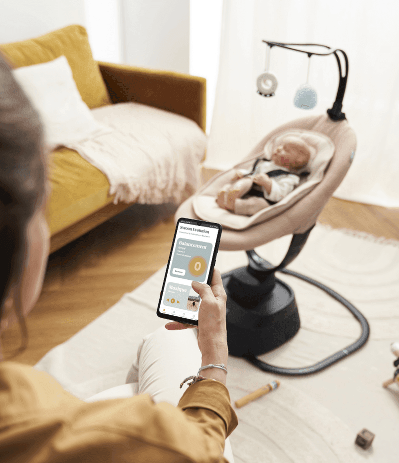 Babymoov Swoon Evolution Connect Smart Baby Swing - Mari Kali Stores Cyprus