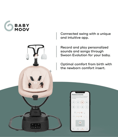 Babymoov Swoon Evolution Connect Smart Baby Swing - Mari Kali Stores Cyprus