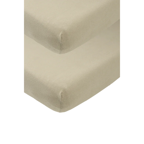 Meyco Fitted Sheet Jersey 2 pack 60x120cm Taupe