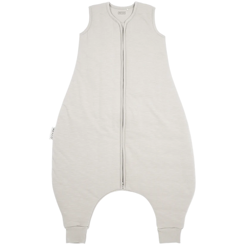 Meyco Sleeping bag 104 cm jumper lined interlock jersey Slub Greige