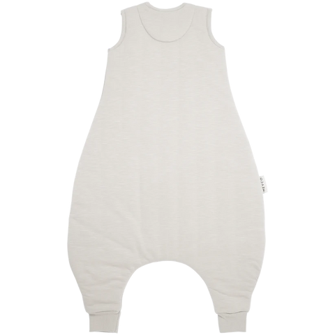 Meyco Sleeping bag 104 cm jumper lined interlock jersey Slub Greige