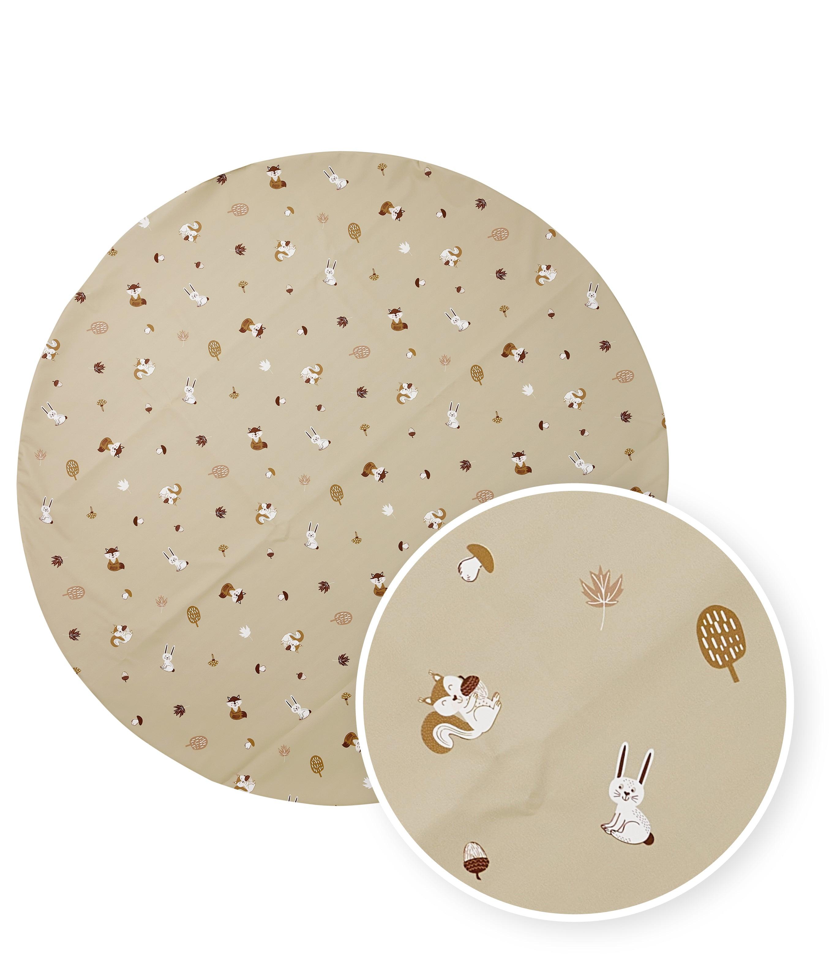 Meyco Baby Highchair Splat Mat Forest Animals - Sand - Mari Kali Stores Cyprus