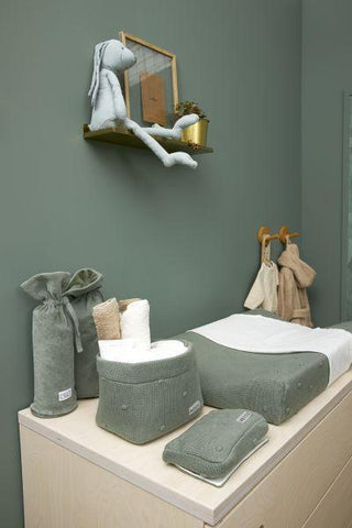 Meyco Nursery Basket Mini Knots - Forest Green - Medium - Mari Kali Stores Cyprus