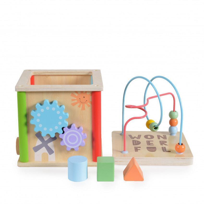 Cangaroo Wooden Activity Cube 1003 5pcs - Mari Kali Stores Cyprus