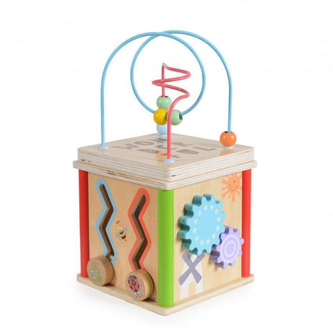 Cangaroo Wooden Activity Cube 1003 5pcs - Mari Kali Stores Cyprus