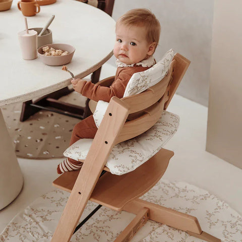 Meyco Highchair Cushion for Growth Chair Branches Sand