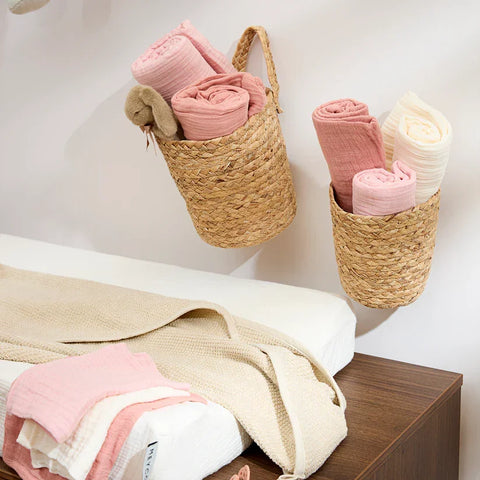 Meyco Muslin Cloths Pre-washed Muslin 2Pack Soft Rose/Rose