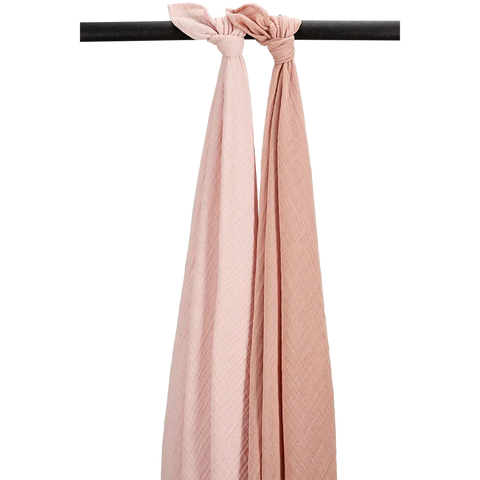 Meyco Muslin Cloths Pre-washed Muslin 2Pack Soft Rose/Rose