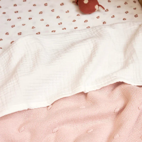 Meyco Bed Sheet Pre-washed Muslin 100x150cm Offwhite