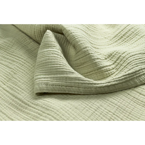 Meyco Bed Sheet Pre-washed Muslin 100X150CM Soft Olive