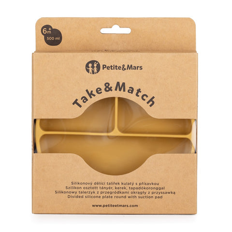 Silicone divided plate round Take&Match 6m+