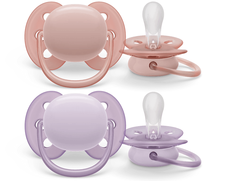 Avent ultra soft Soother 0-6m Girl x 2 - Mari Kali Stores Cyprus