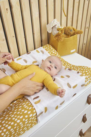 Meyco Muslin Squares 3-pack Shapes - Honey Gold - 70x70cm - Mari Kali Stores Cyprus