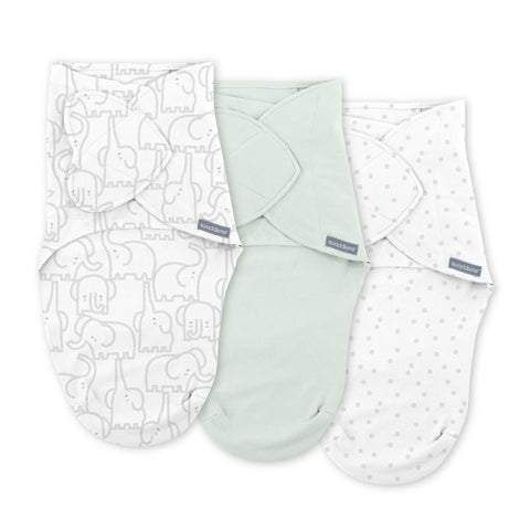 Original Swaddle, Size SM, 0-3 months, 3pack Elephant Dance 1.0 tog