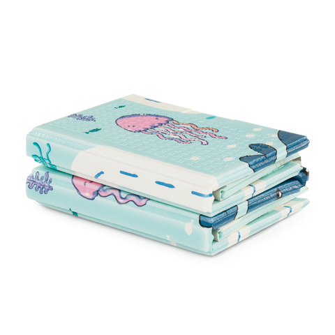 PETITE&MARS Double-Sided Foldable Playmat 120x120 cm Ocean&Arabesca