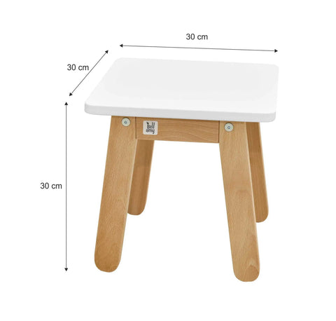 Bellamy Stool Woody elegant white