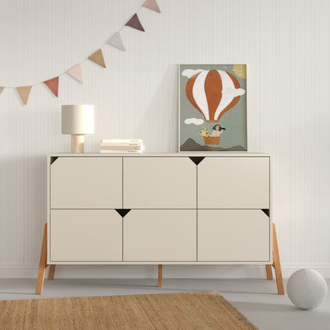 Bellamy Lotta latte 6-drawer chest