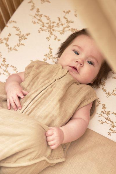 Meyco Sleeping Bag Pre-washed Muslin Uni - Sand - 90cm - Mari Kali Stores Cyprus