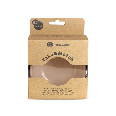 Silicone bowl with suction pad Take&Match 6m+