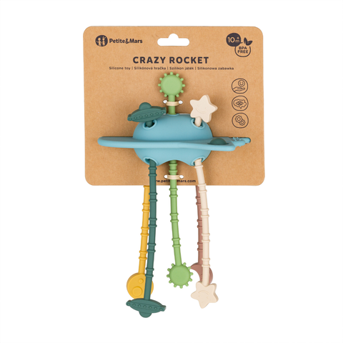 Petite&Mars Silicone sensory toy Crazy Rocket 10m+