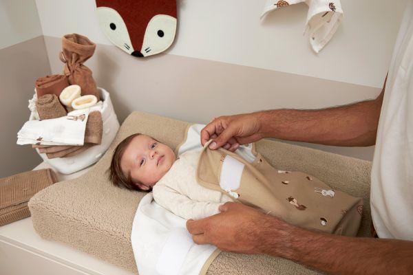 Meyco Swaddle Forest Animals - Sand - 0-3 Months - Mari Kali Stores Cyprus