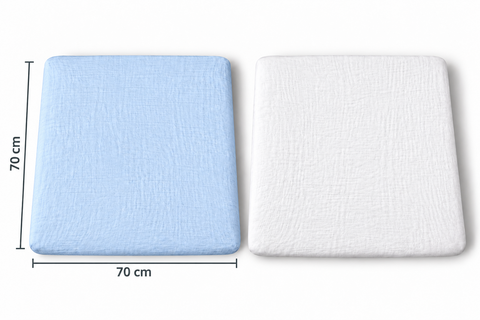 Mk Collection Muslin Fitted 50x90cm Side bed Sheets - 2pcs Fitted