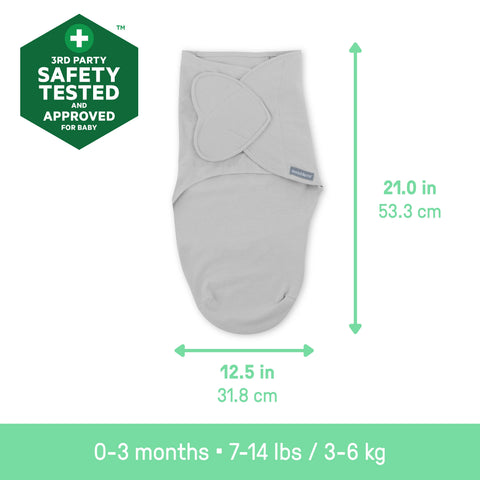 SwaddleMe by Ingenuity Monogram Collection Swaddle 2-Pack, Size 0-3 Months - Born Free