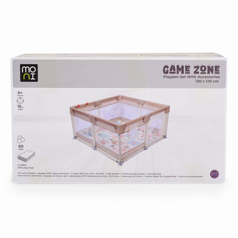 Cangaroo Playpen GameZone 120x120cm with accessories