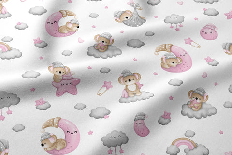 Mk Collection Baby Cot Winter Flannel Bed Sheets, 70x140cm, 3pc set