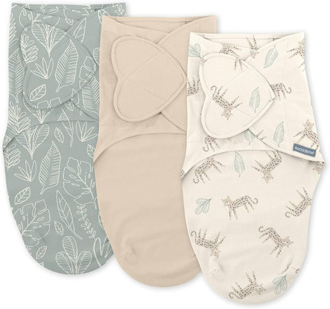 SwaddleMe by Ingenuity Monogram Collection Swaddle 3-Pack, Size 0-3 Months - Born Free