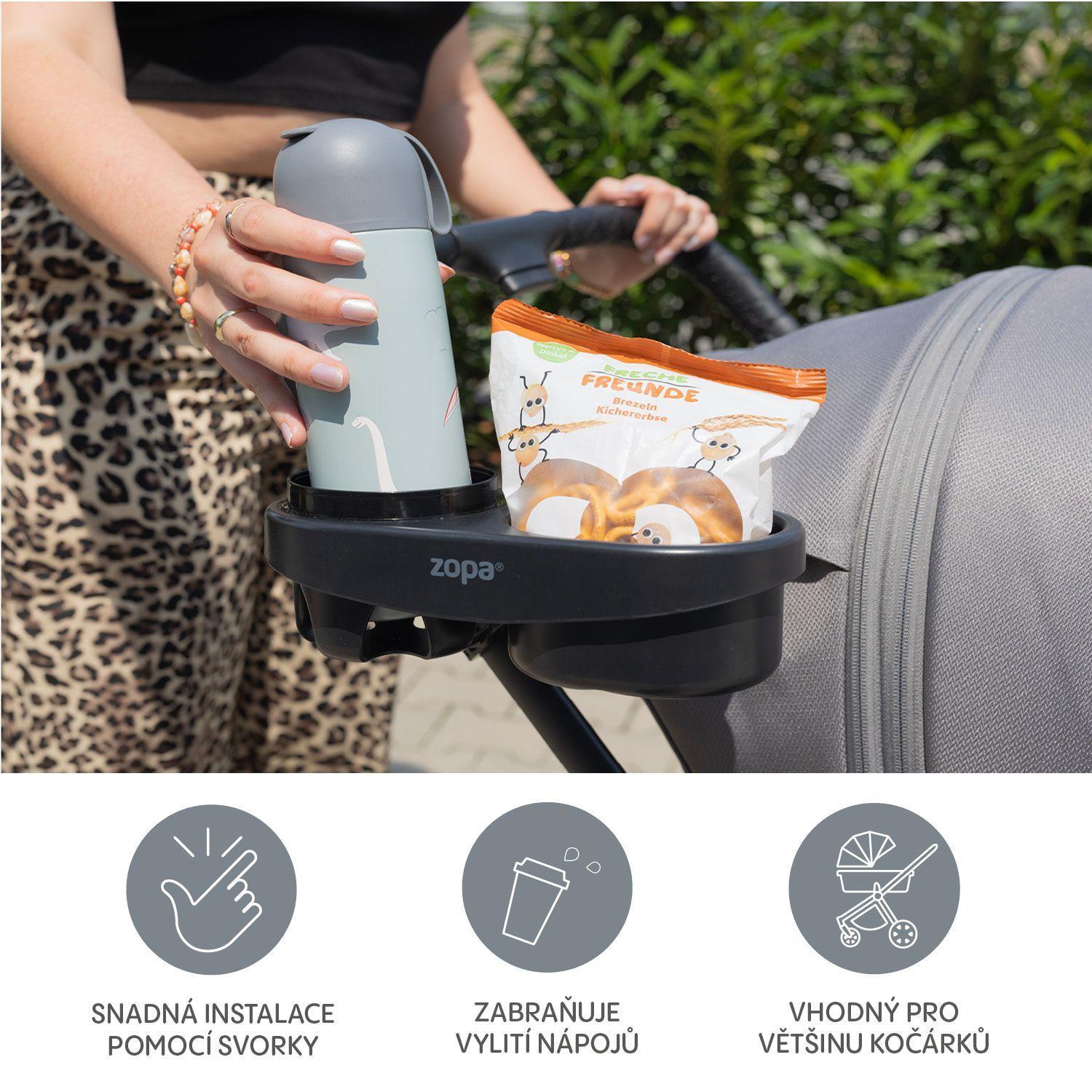 Zopa Stroller snack holder, Black - Mari Kali Stores Cyprus