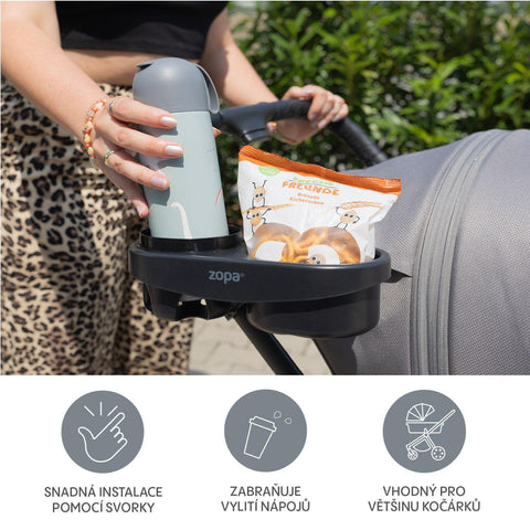 Zopa Stroller snack holder, Black - Mari Kali Stores Cyprus