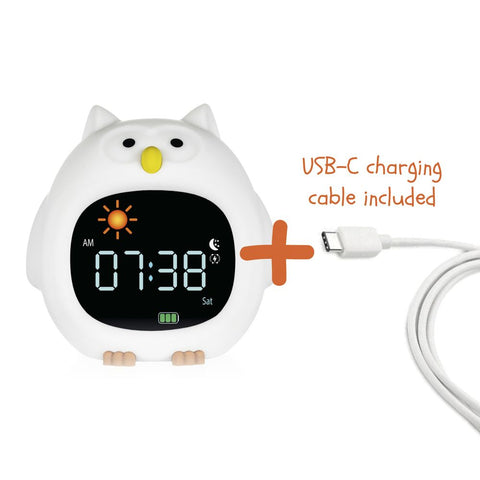 Silicone baby alarm clock with night light and music