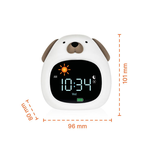 Silicone baby alarm clock with night light and music