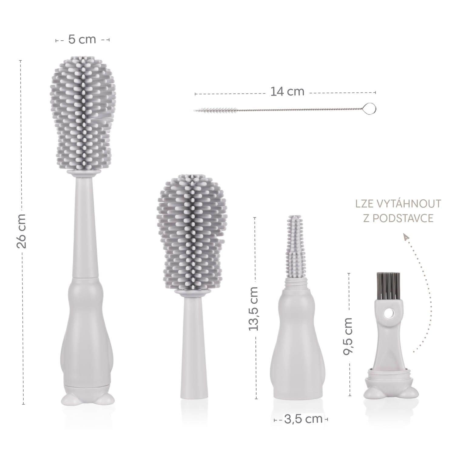 Zopa Silicone Baby Bottle Brush 3in1 - Mari Kali Stores Cyprus